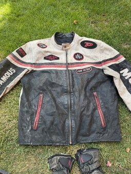 🏍️ Kožená motorkárska bunda SnapShot + rukavice Hein Gerick - 2