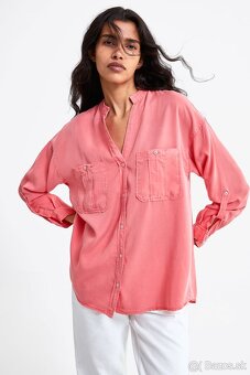 Krásna lososová blúzka ZARA -veľ. S - 2