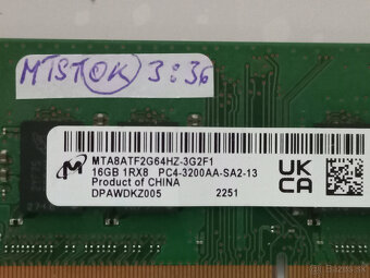 RAM 16GB DDR4 SODIMM MICRON PC4-3200A - do notebooku - 2