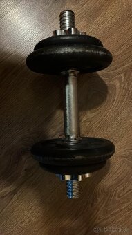 činky - jednoručky 2x10kg - 2