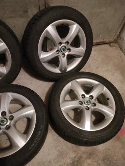 4ks alu disky orig. Škoda 5x100 r15 pneu 195/50 r15 7mm - 2