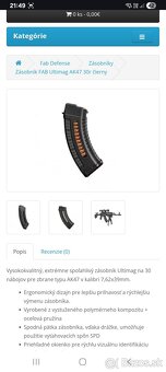 Predám zásobníky FAB Ultimag AK47 30r. - 2
