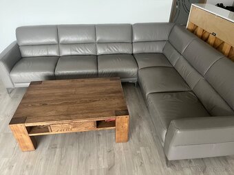 Luxusná celokožená rohová sedacka - 2
