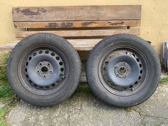 Plechové disky 15”, 5x112, 6Jx15 H2 ET47, pneu 195/65 R15 - 2