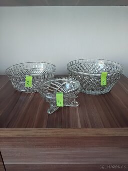 Na predaj hutné sklo a brúsené misy - 2