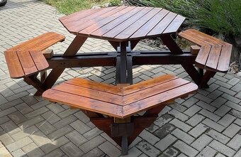 Drevený záhradný 8miestny set - 2