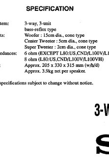 Sony SS-L80  60w RMS Bass reflex - 2