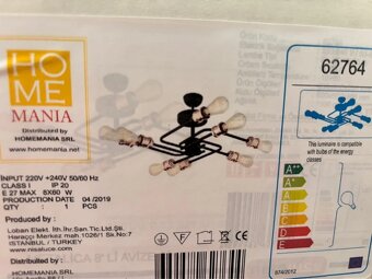 Stropne svietidlo cierne - 2