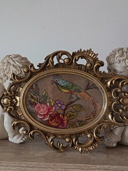 Vintage gobelin v starozitnom rame - 2