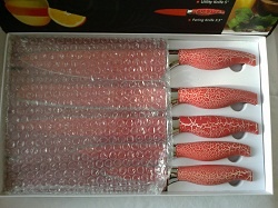 Nože – súprava - červené - 2