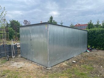 Plechová garáž 3x5m ,stavebná búda - 2