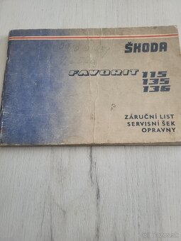 Škoda-Favorit 115,135,136 návod k obsluze a údržbu. - 2