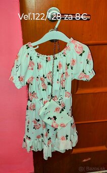 Letné šatky s kabelkou veľ 122/128 - 2