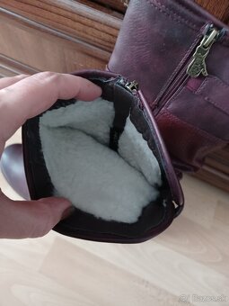 Zimné kožené čižmy č.38 - 2