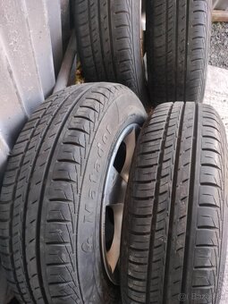 4ks alu disky orig. Škoda 5x100 R14 pneu 5mm 165/70 R14 - 2