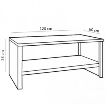 Konferenčny stolík Montana, dub lefkas - 2