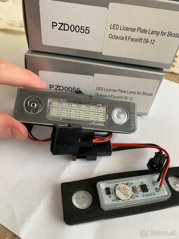 Škoda Octavia 2 Led osvetlenia ŠPZ - 2
