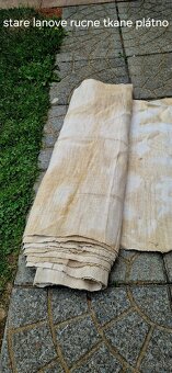 Lanové Plátno-ručne tkané - 2