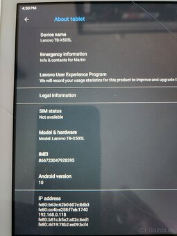 Lenovo TB x 505 L tablet - 2