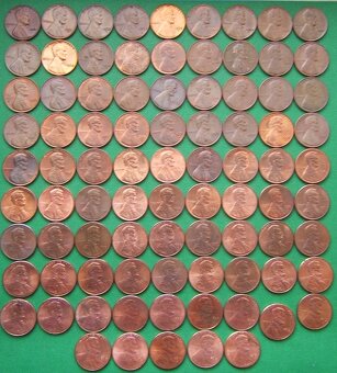mince USA - 1 cent lincoln - sada a kusovky - 2