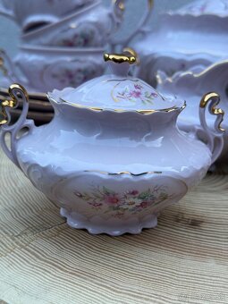 Ružový karlovarský  porcelán H&C Chodov - 2