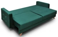 Rozkladacia pohovka tmavo modra plys - 2