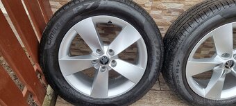 Predám Škoda Ratikon 5x112 7Jx17 Pirelli letné 225/55r17 - 2