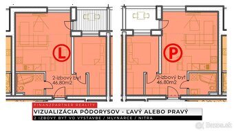 2 izbový byt 46,8 m2 v novom projekte, Mlynárce, Nitra - 2