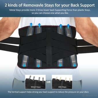Chrbtový popruh Support Belt S M L XL XXL chrbtová ortéza s - 2