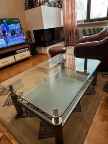 Konferenčný sklenený stôl do obývačky - 2