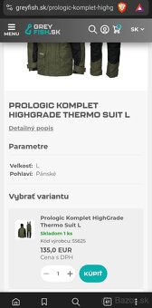 Zimný rybársky komplet Prologic Thermo Suit L - 2