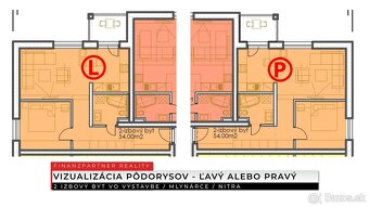 2 izbový byt 54 m2 v novom projekte, Mlynárce, Nitra - 2