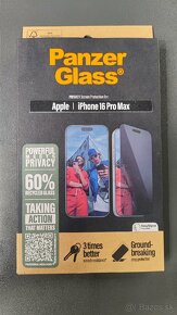 Tvrdené sklo UWF Privacy, iPhone 16 Pro Max, čierna - 2