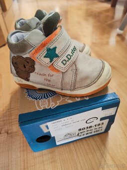 Kožené prechodne topánky DD step - 2