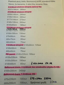 Plastové okná,biele,nové - 2