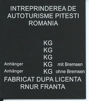 Štítky na Iveco, Dacia, Volkswagen, Barkas, Nissan - 2