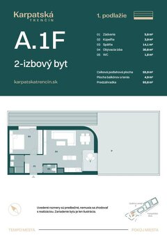 RADO | Rezidencia Karpatská A.1F, 2i byt 55,9m2 s predzáhrad - 2