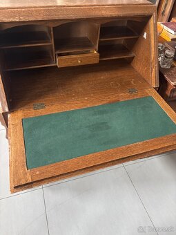 Sekretár / písací stolík s výklopnou doskou dub - 2