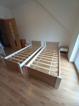 2 nové postele 90x200cm + nočné stolíky +pisaci stôl +stolič - 2