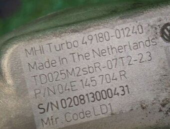 VW AUDI SEAT SKODA turbo 1.4 tsi 49180-01240 - 2