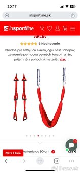 Popruhy na aero jogu  červené s držiakmi a lanami - 2
