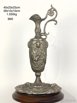 Starožitny svietnik a cínový džbán - 2