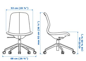 IKEA-Konferenčná stolička, Gunnared béžová/biela - LÅNGFJÄLL - 2