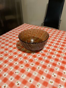 Miska z hnedého francúzskeho skla - 2