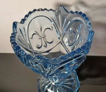 Modrá sklenená váza Josef Inwald - 2