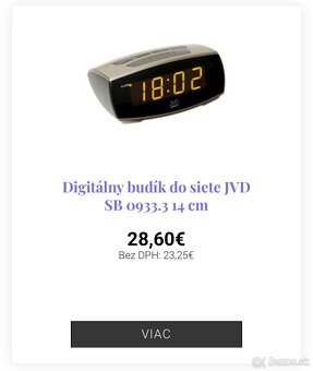 Digitalny budik JVD - 2