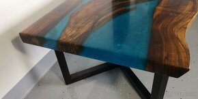 Konferenčný stolík, stôl, epoxid,masív,nábytok - 2