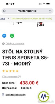 stôl na stolný tenis Pingpongový stôl SPONETA S5-73i modrý - 2