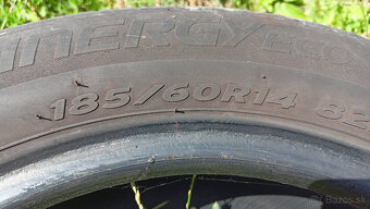 Predám letné pneumatiky Hankook Kinergy Eco 185/60 R14 - 2
