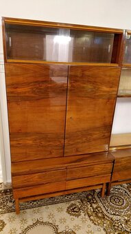 Retro obývacia stena lesklý mahagon - 2
